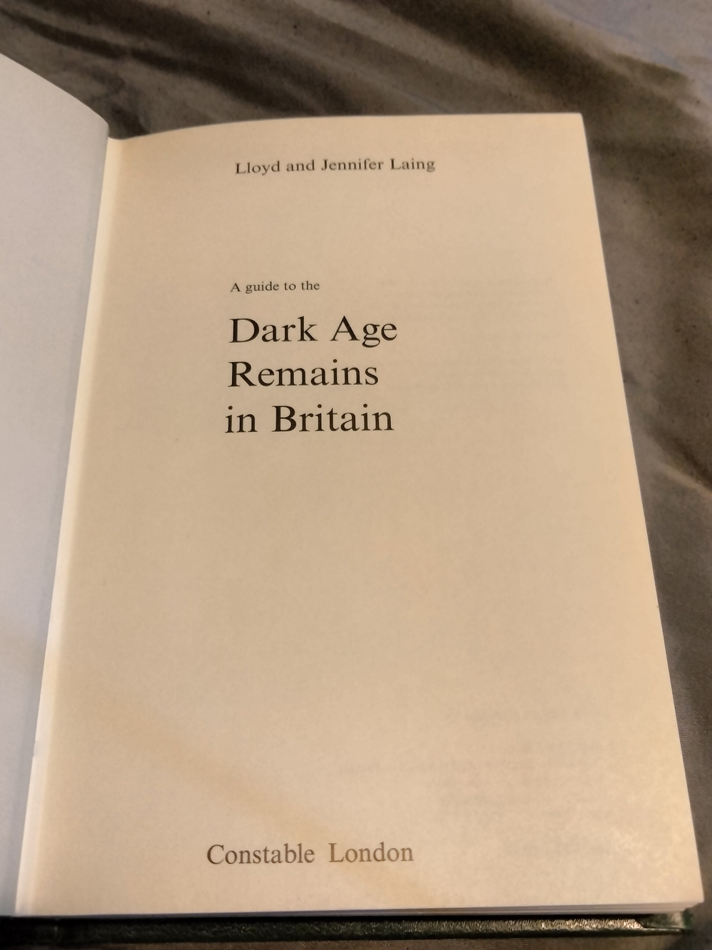 'Dark Age Remains in Britain' Hardcover Book - Cream